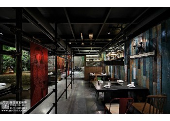 杭州上城区火锅店设计装修公司,工装设计装修就选浙江国富装饰