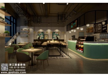 美帆广场咖啡店装修公司-浙江国富装饰