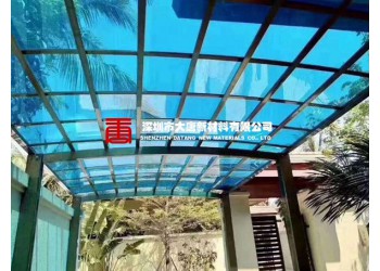 龙华湖蓝耐力板批发 3MM雨棚工程耐力板定制