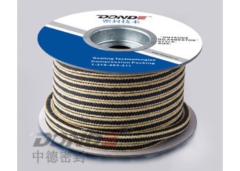 ZD-P1421芳纶包角黑四氟盘根