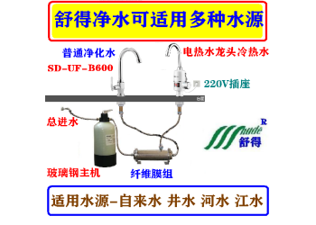 舒得牌不锈钢净水器家用厨房净水机不锈钢井水过滤器中央净水器