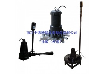 射流自吸式潜水曝气机安装形式及原理图；潜水射流式曝气机用途
