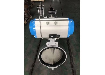 跃正船用气动中心型半凸耳不锈钢板蝶阀GB/T3036-94