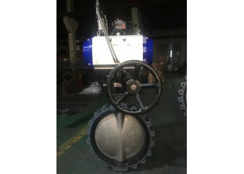 跃正船用气动中心型凸耳不锈钢板蝶阀GB/T3036-94