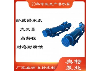 400立方米卧式潜水泵 海边抽水 养殖用水 大排量 充水型