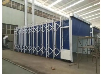 环保移动伸缩式喷漆房制造商