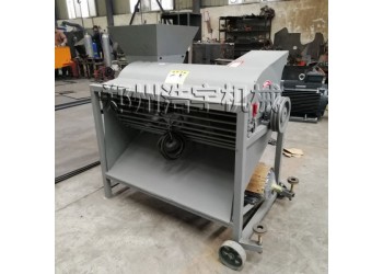 蘑菇菌棒粉碎机铲车进料香菇平菇菌包剥袋生产线