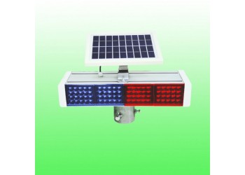 铝壳太阳能led警示灯价格 红蓝爆闪警示灯源头工厂